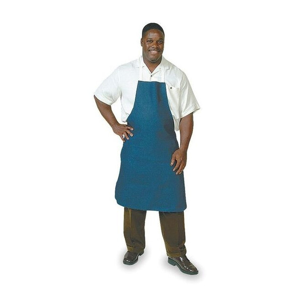 Condor Bib Apron, Cotton Denim, Over-Lock, 17 mil, 36 in, Blue, Universal 1N880