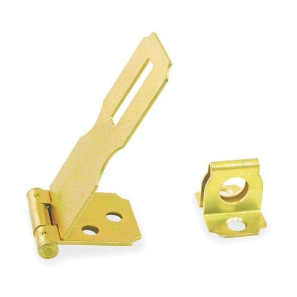 Manufacturer Varies Fixed Staple Hasp,Brass Plated,2 1/2" L 4PE29 Pack of 10