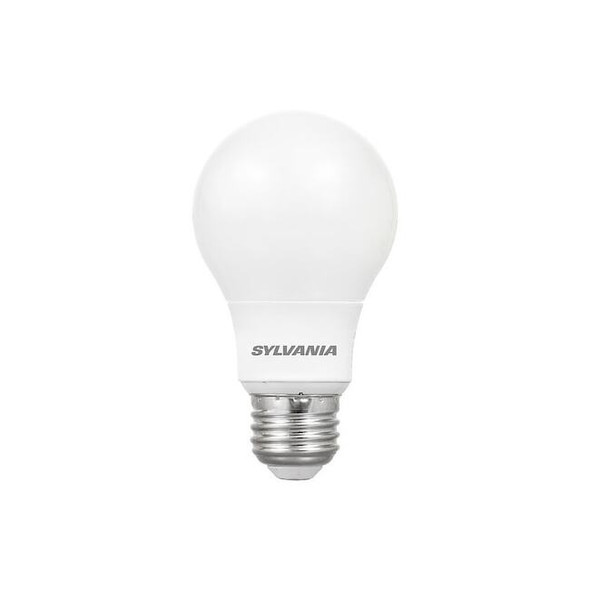 8 W, Compact LED Bulb, White, A19, 2700K Temp. Frosted, Dimmable Pack of 6