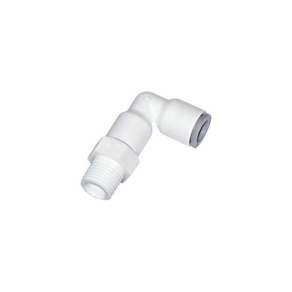 Parker Metric Plastic Push-to-Connect Fitting, Polymer, White 6509 12 21WP2