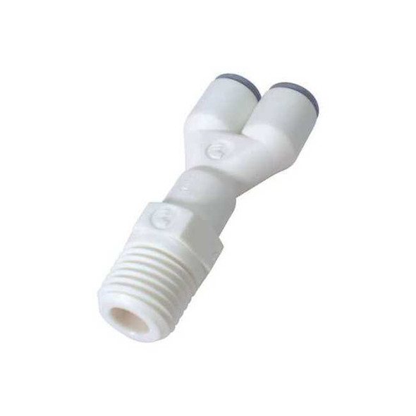 Parker Fractional Plastic Push-to-Connect Fitting, Polymer, White 6548 56 11WP2