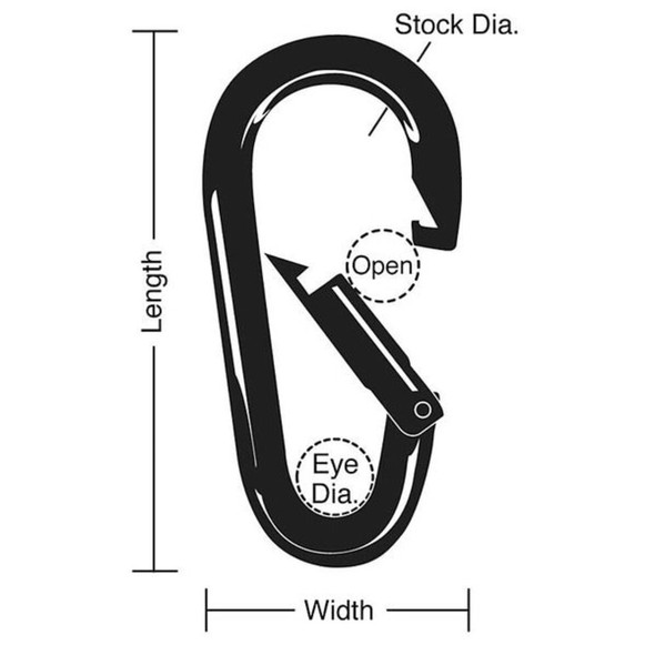Lucky Line Interlocking Snap,Steel,5-16 in Eye Dia 4GGN1 Pack of 5