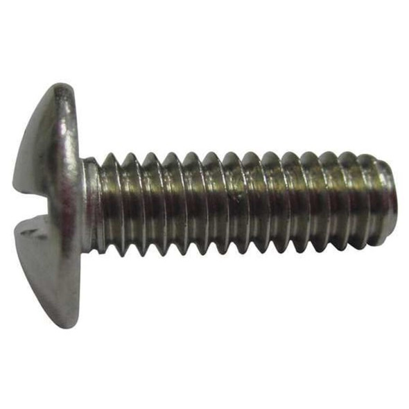 #8-32 x 1-2 in Slotted Truss Machine Screw, Plain 18-8 Stainless Steel, 100 PK  U51215.016.0050