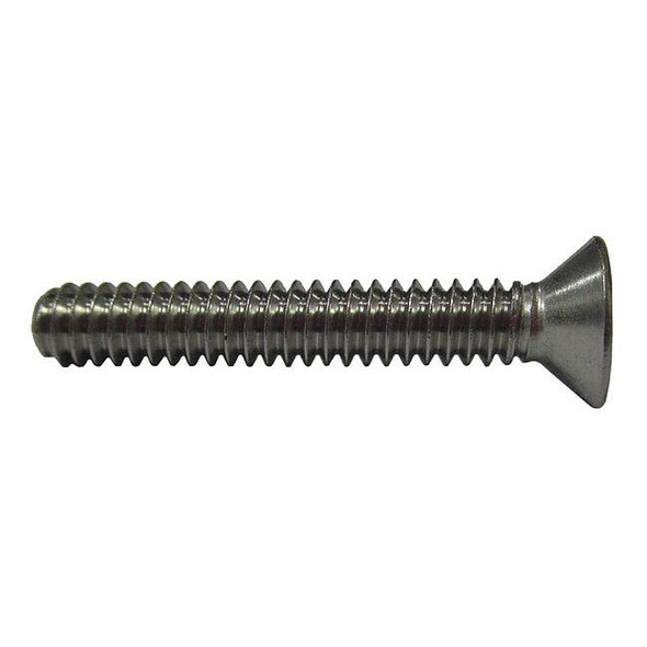 #6-32 x 3/8 in Phillips Flat Machine Screw, Plain 18-8 Stainless Steel, 100 PK
