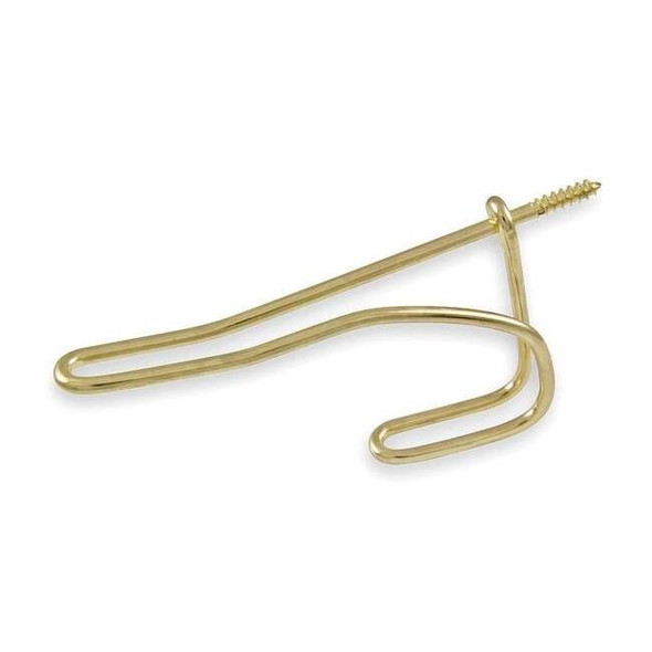 Manufacturer Varies Wardrobe Hook, Brass, Steel, 3 1/4 in D  1XNF4 Pack of 5