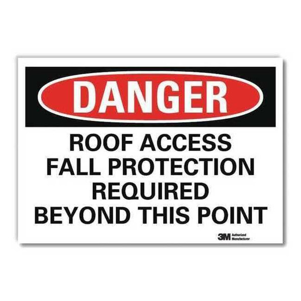 Lyle Danger Sign,Self-Adhesv Mount,7inWx5inH, U3-1959-RD_7X5 U3-1959-RD_7X5