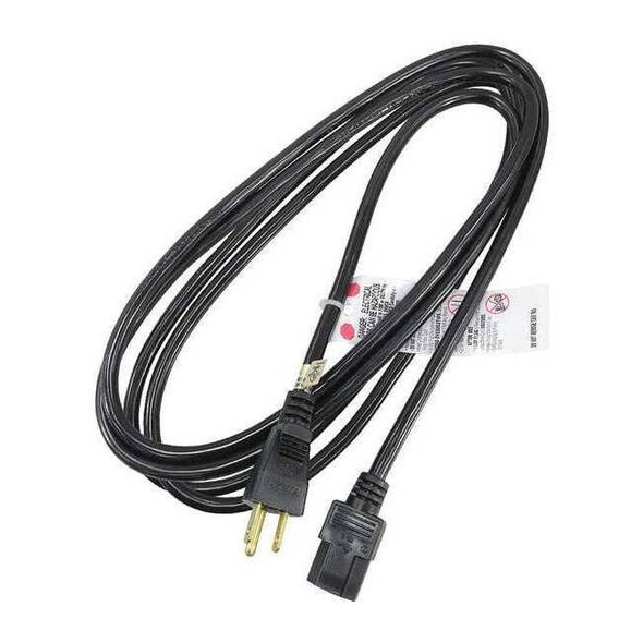 Manufacturer Varies Power Cord, 5-15P, SJT, 10 ft., Blk, 10A, 18/3 5XFP2ID