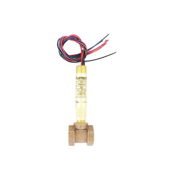 Mini-size flow switch, brass upper and lower body, 3/4" NPT, brass tee.