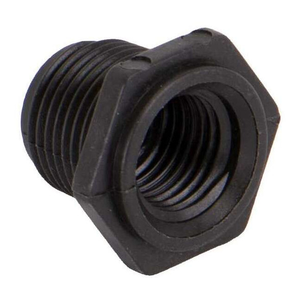 Reducing Bushing, Polypropylene, 3/8" x 1/4", Schedule 80, 300 psi Max Pressure
