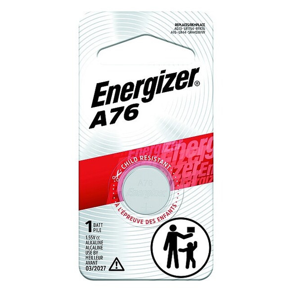 Energizer A76 Batteries, 1 Pack - For Multipurpose - 1.5 V DC - 1 Each
