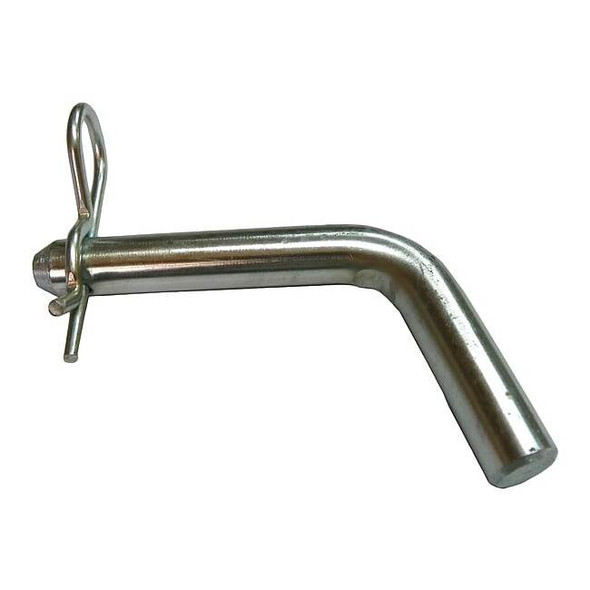 Bent Hitch Pin, 1/2 in Dia, 2-1/2 in L, Steel Lg, Grade 1038, 1 PK