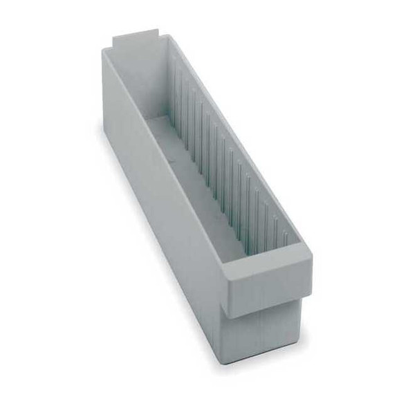 Quantum Storage Systems Gray Drawer Bin, 17-5/8"L x 3-3/4"W x 4-5/8"H QED604GY