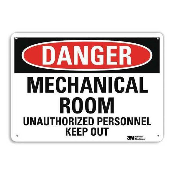 Lyle Danger Sign,4 Hole Mount,10in W x 7in H, U3-1786-RA_10X7 U3-1786-RA_10X7
