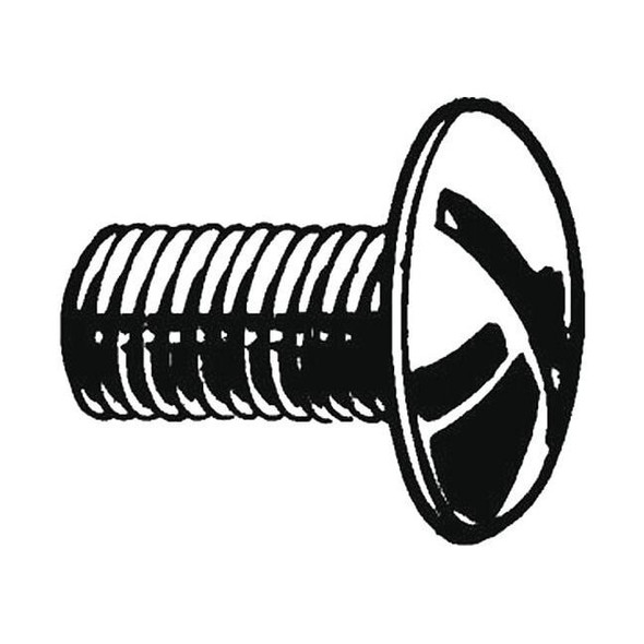 #10-24 x 1/4 in Slotted Truss Machine Screw, Plain 18-8 Stainless Steel, 100 PK