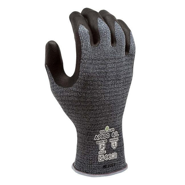 Coated ESD Gloves, Microporous Nitrile, Embossed, Palm, 1 Abrasion Level, M 1 PR