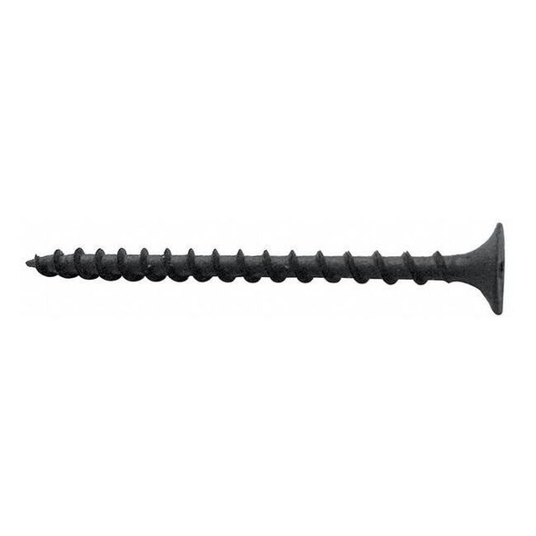 Drywall Screw, #10 x 2 in, Steel, Flat Head Phillips Drive, 200 PK