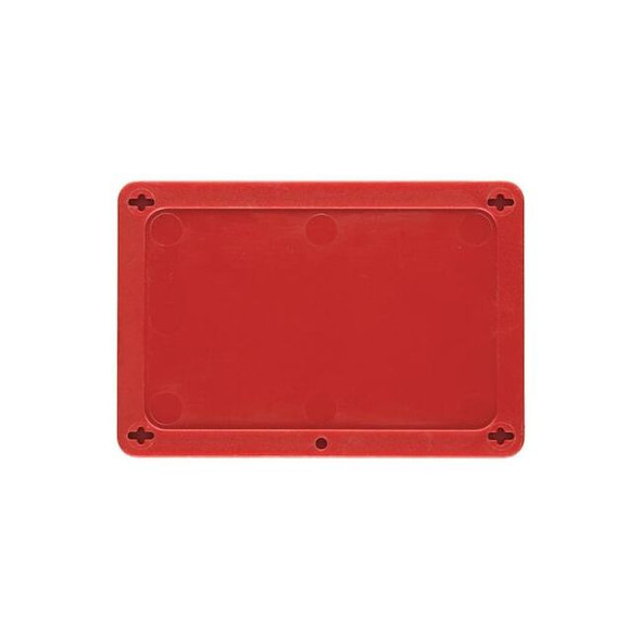 Blank Tag, Plastic, 3 3/16 in H x 4 11/16 in W, Red, Rectangle Pack of 5