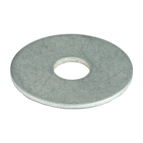 Fender Washer, For Screw Size 1/4 in ,Steel Plain Finish, 100 PK