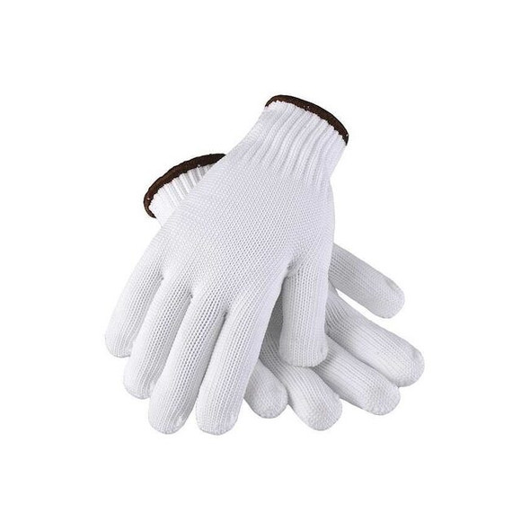 Knit Gloves, Polyester, None Uncoated, Knit, White, S, 1 PR Pack of 12