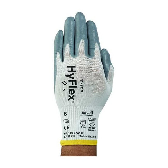 Coated Gloves, Foam Nitrile, Sandy, Palm, 3 Abrasion Level, White, XL (10) 1 PR