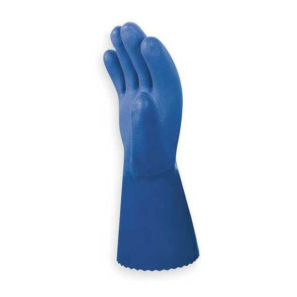 660 Chemical Resistant Gloves, PVC, 12 in L, 16 mil, Blue, XL, 1 PR