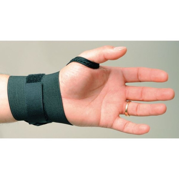 Wrist Wrap, Elastic, Slide On, Single Strap, Ambidextrous, Black, Size S  4WW02