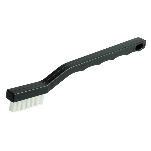 Wire Scratch Brush, .012 White Nylon Fill, Plastic Block, 3 x 7 Rows Pack of 36