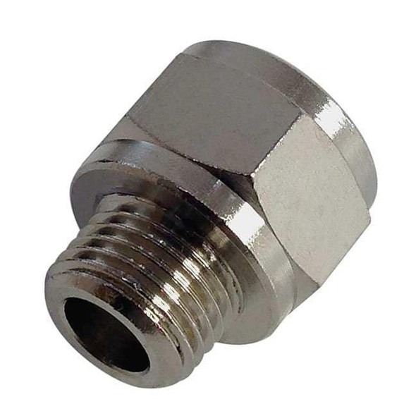 Female x Male Adapter Brass Adapter, 1/4 in Female BSPP X 1/8 in Male BSPP