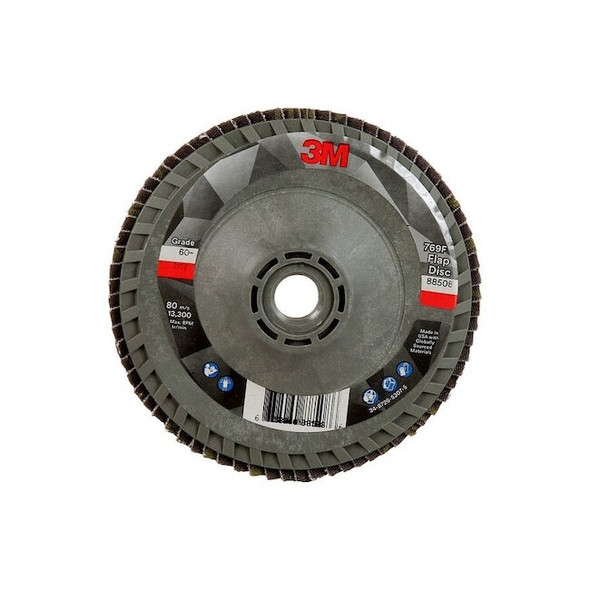 3m Flap Disc, 4 1/2 in Dia, 5/8 in Arbor 7100243874 Pack of 10