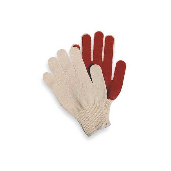 Coated Gloves, PVC, Flat, Palm, 2 Abrasion Level, Red, S (7) 1 PR Pack of 12