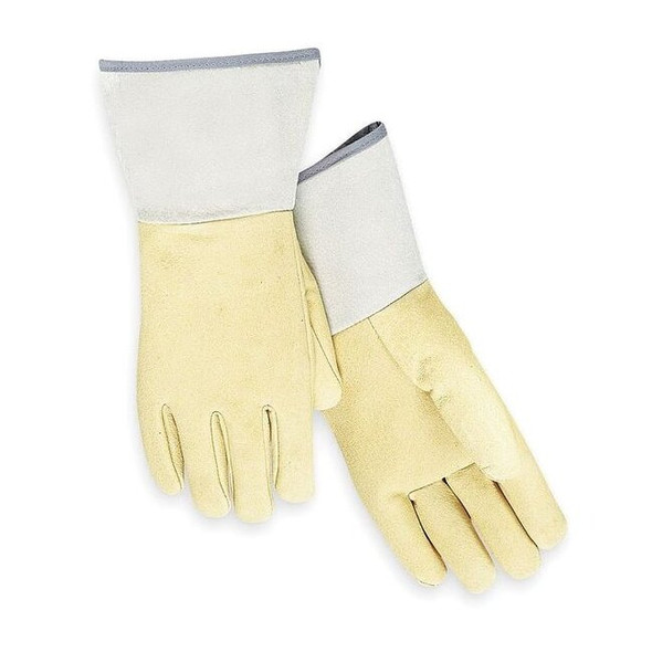 Condor Welding Gloves, Gauntlet Cuff, Straight Thumb, Standard Pigskin, L, 1 PR