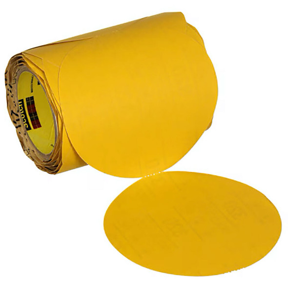 3M™ Stikit™ Gold Abrasive Disc Roll 09307, 320, 5 in (125 mm), No Hole, 100 Discs/Roll 6 Rolls/Case 09307