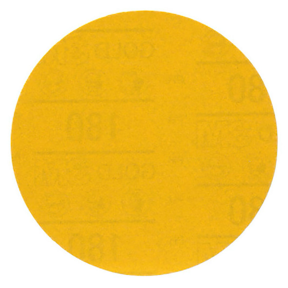 3M™ Hookit™ Gold Abrasive Disc 09234, 180, 5 in (125 mm), No Hole, 50 Discs/Carton, 4 Cartons/Case 09234
