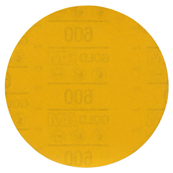 3M™ Hookit™ Gold Abrasive Disc 09260, 600, 6 in (150 mm), No Hole, 50 Discs/Carton, 4 Cartons/Case 09260