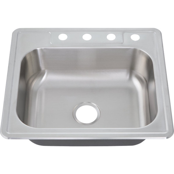 Common Goods 25 In. x 22 In. x 8 In. Single Bowl Top Mount Kitchen Sink FD1007000808Z4K 424431