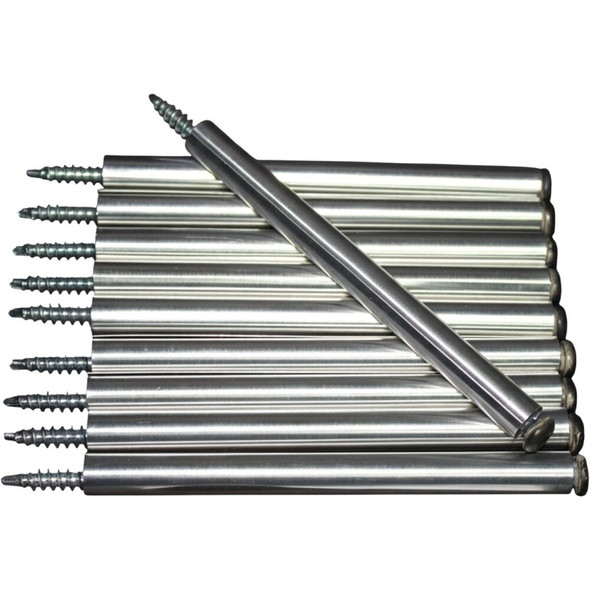 Spectra Metals 6 In. K Style Black Gutter Screw & Ferrule, (10-Pack) 6SCREWCOMBORTBK 103773