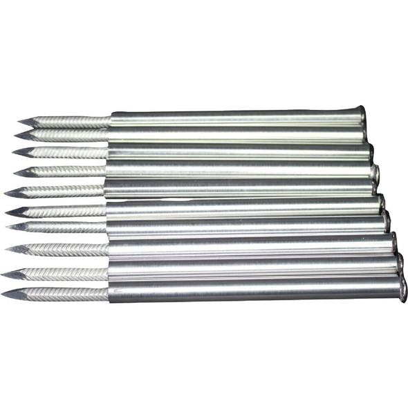 Spectra Metals 7 In. Aluminum Black Gutter Spike And Ferrule (10-Pack) 7SPKCOMBORTBK 136308