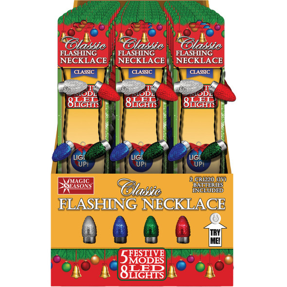 Magic Seasons Classic Bulb Necklace Counter Display 702478 Pack of 24