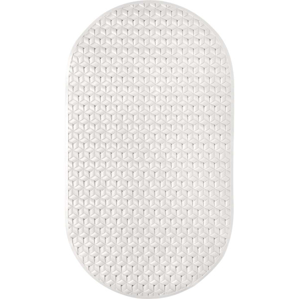 Zenna Home 27-1/2 In. x 15-1/2 In. White Non-Slip Bath Mat TMTW1WWE