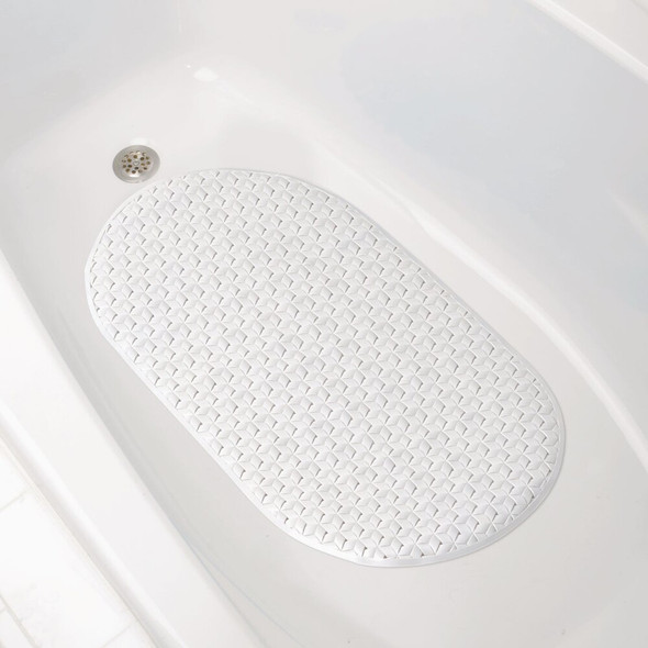 Zenna Home 27-1-2 In. x 15-1-2 In. White Non-Slip Bath Mat TMTW1WWE 633705