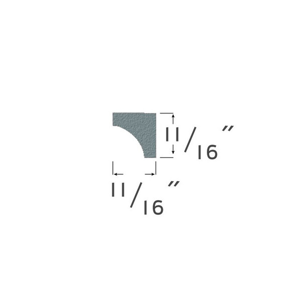 Inteplast Building Products 8' River Grey Cove Mldg 81000800504 Pack of 25 183989
