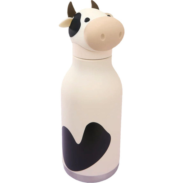 Ad-N-Art 16 Oz. Bestie Animal Insulated Water Bottle, Cow SBV44CO