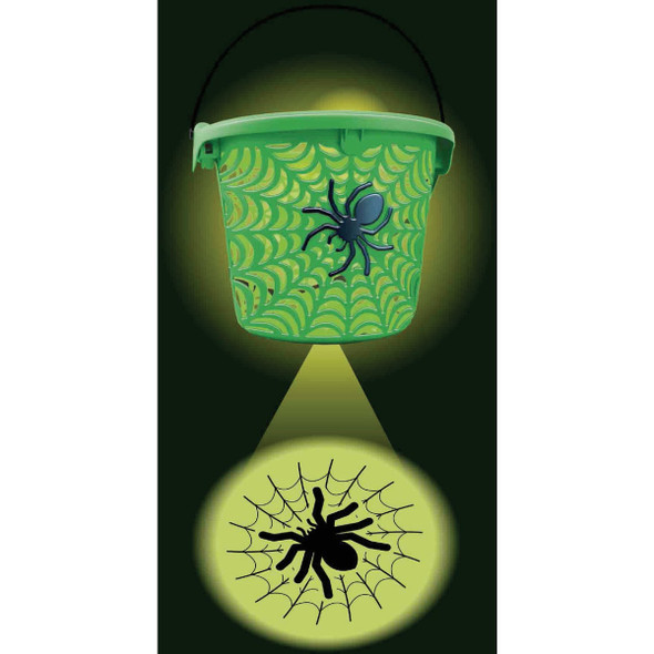 Magic Seasons Halloween Spider Web LED Projection Bucket 768175 Pack of 24 907311