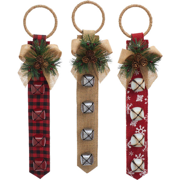 Kurt Adler Door Hanger with Bells D3547 Pack of 6