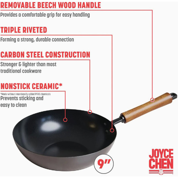 Kitchen Supply 9.5" Ceramic Stirfry Pan J21-0609 622888