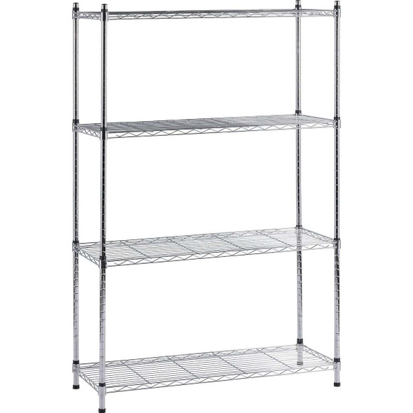 Muscle Rack 36 In. x 14 In. x 54 In. 4-Tier Chrome Wire Shelving Unit