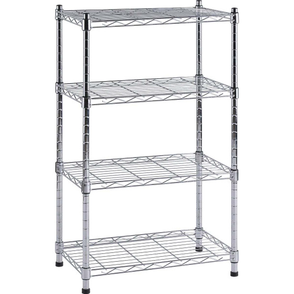 Muscle Rack 20 In. x 12 In. x 32 In. 4-Tier Chrome Wire Shelving Unit