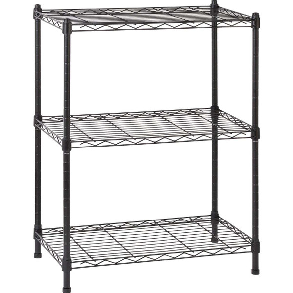 Muscle Rack 24 In. x 14 In. x 30 In. 3-Tier Black Wire Shelving Unit WS241430-3B