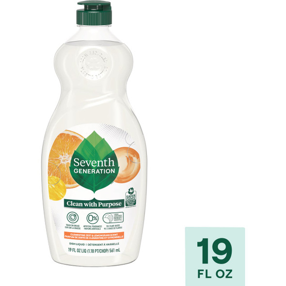 Seventh Generation 19 Oz. Clementine Zest & Lemongrass Liquid Dish Soap 68406247