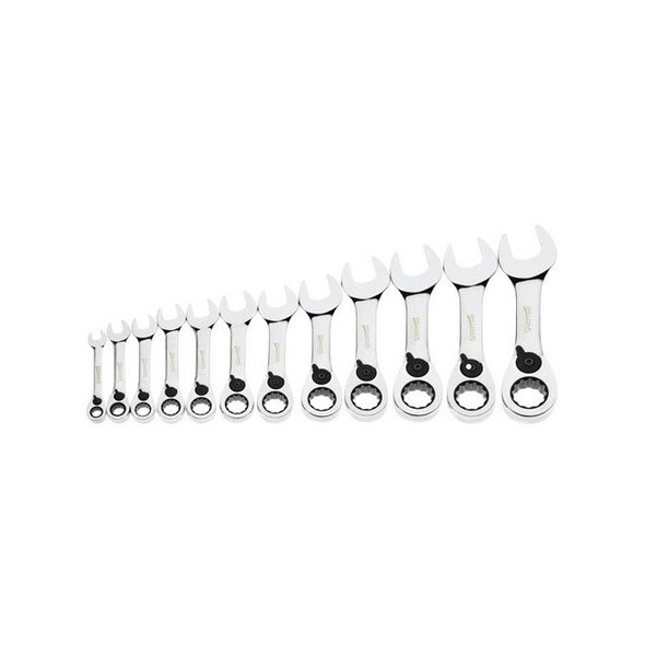 MWS-12RCS Williams Stubby Ratcheting Combo Wrench Set 12-Pcs